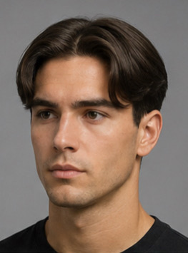 Trendy Mid Part Hairstyle